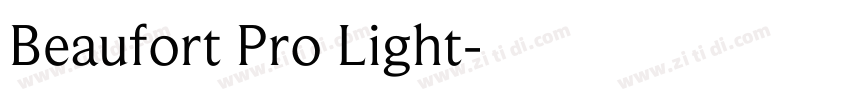 Beaufort Pro Light字体转换